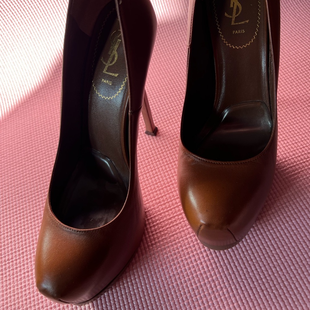 Brown YSL Tribute Platforms